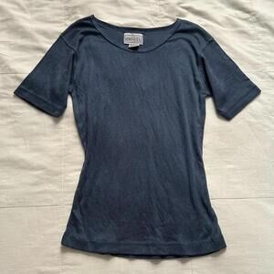 Vintage Navy blue short sleeve shirt size medium